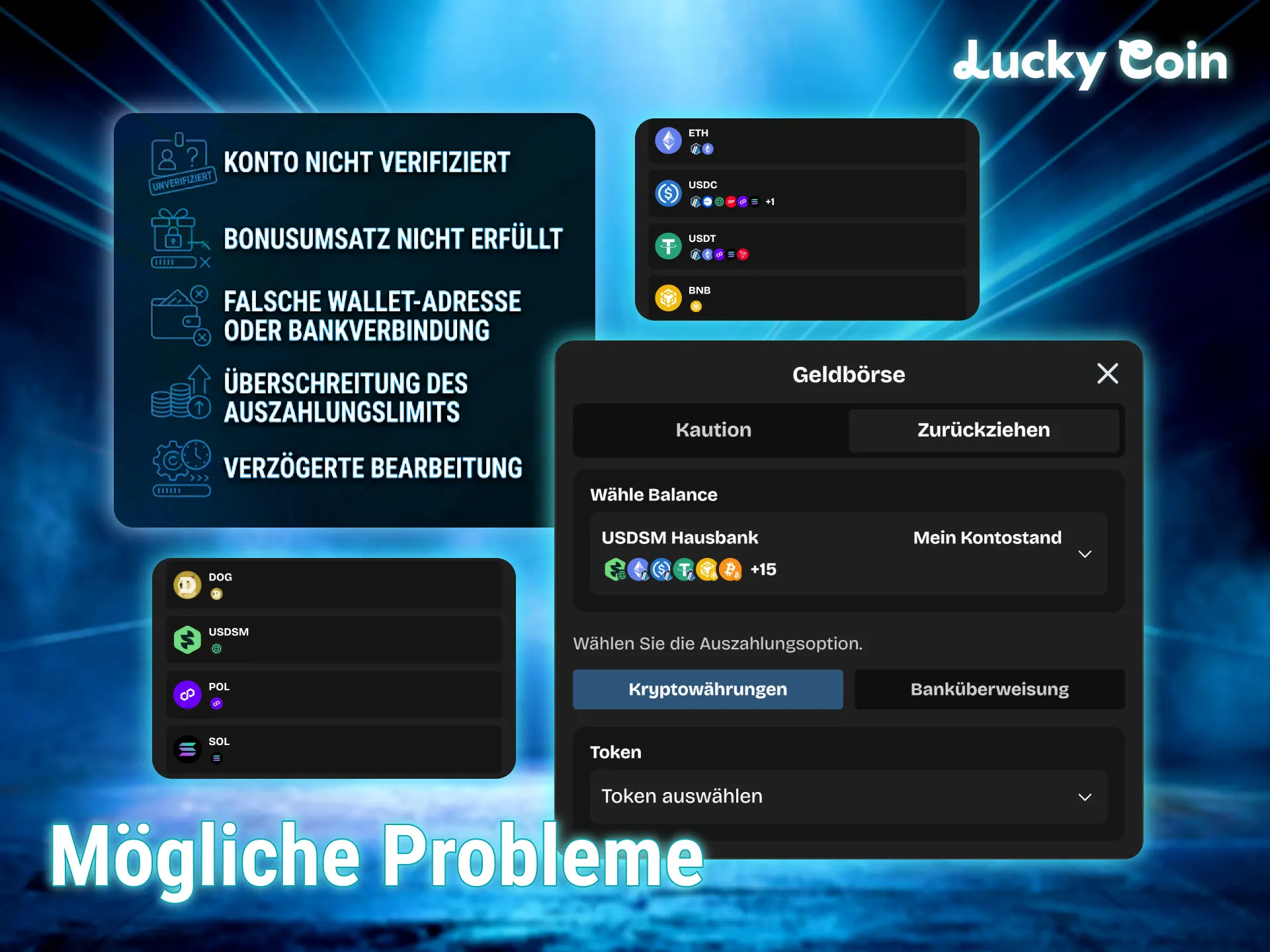 Behebe schnell Probleme bei deiner Lucky Coin Auszahlung für sichere Transaktionen.