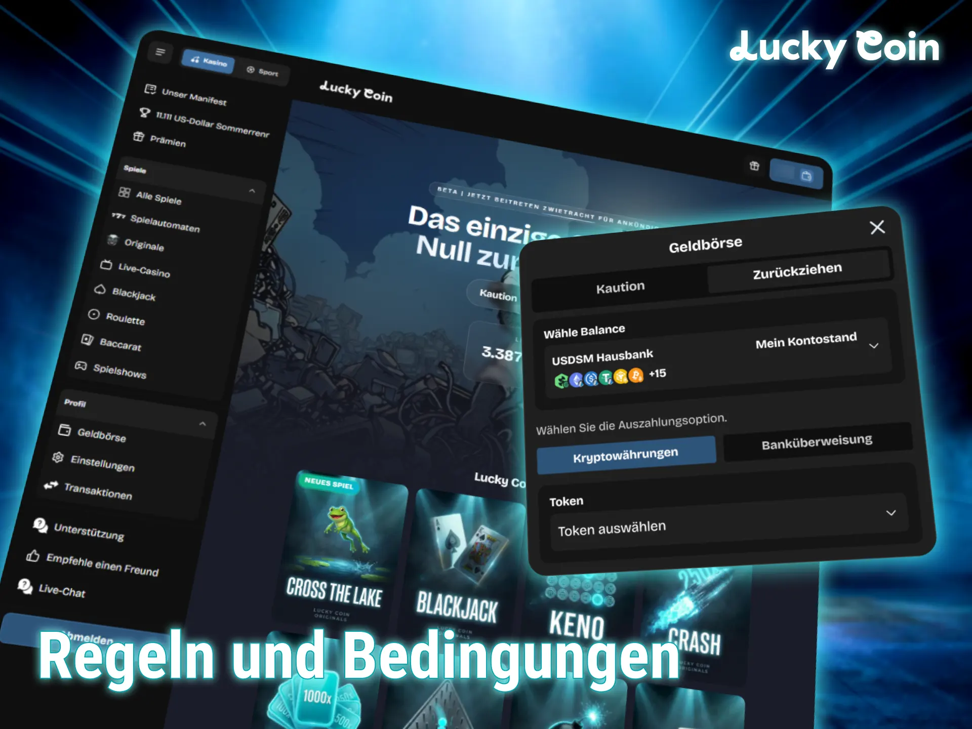 Lies die Regeln für eine Lucky Coin Auszahlung und erhalte deine Gewinne.