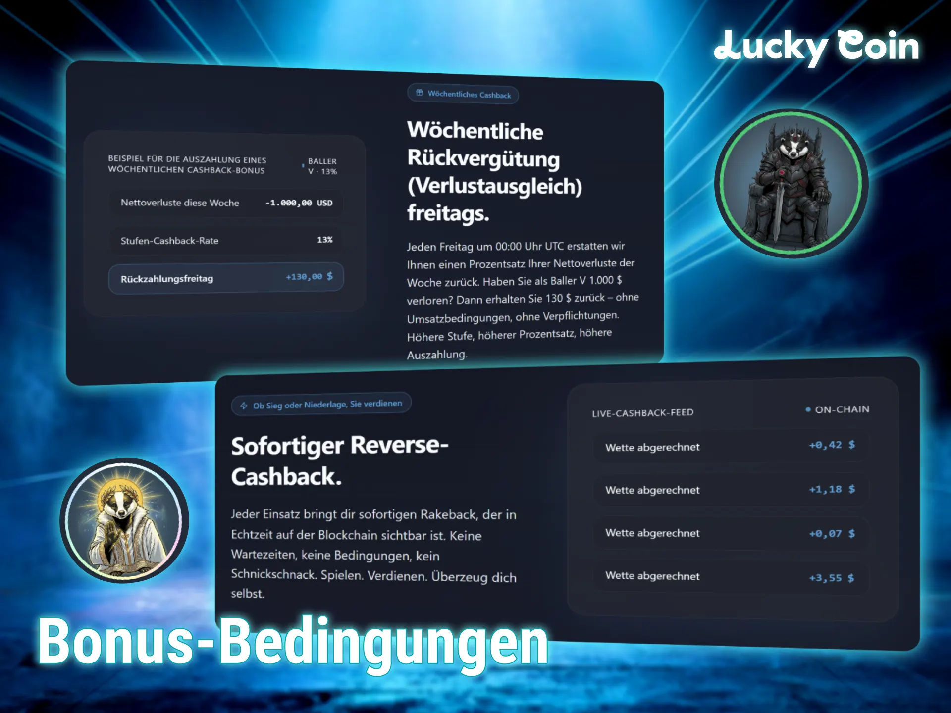 Profitiere von Lucky Coin Boni und erfahre alle wichtigen Bedingungen online.